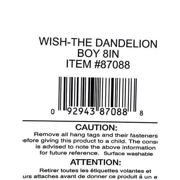 Aurora World Mia Wish Dandelion Boy Plush Stuffed Toy 8” Handmade White Green - Picture 7 of 16